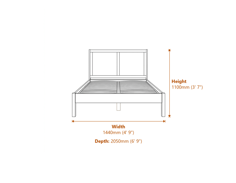 Beds & Bed Frames Dimensions Diagram