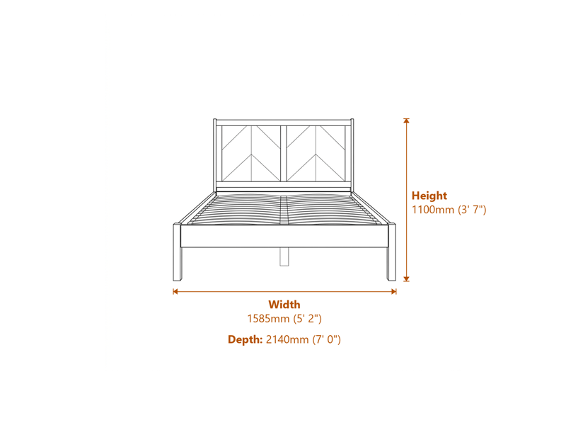 Beds & Bed Frames Dimensions Diagram