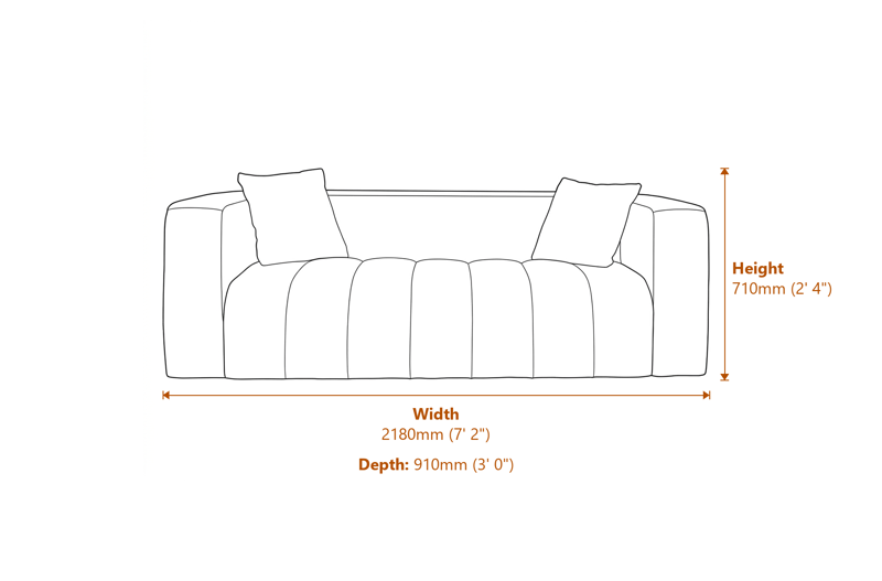 Sofas Dimensions Diagram