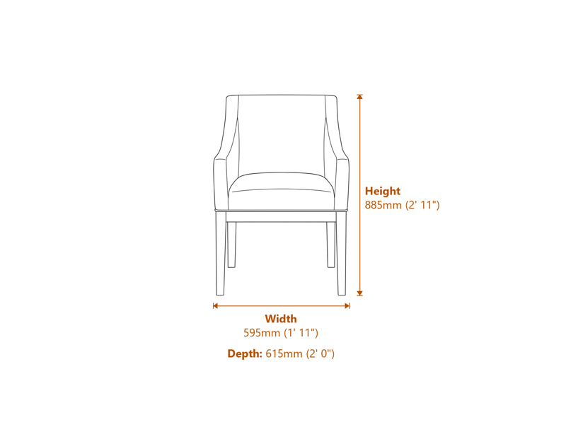 Dining Chairs Dimensions Diagram