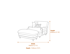 Plumpton Chair Duck Egg Blue Weave Dimensions Diagram