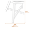 Manado Black Natural Rattan And Teak Chair Dimensions Diagram