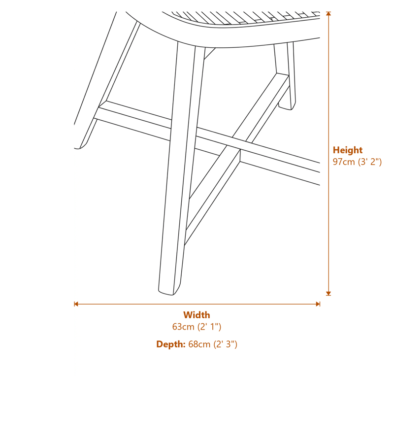 Armchairs Dimensions Diagram