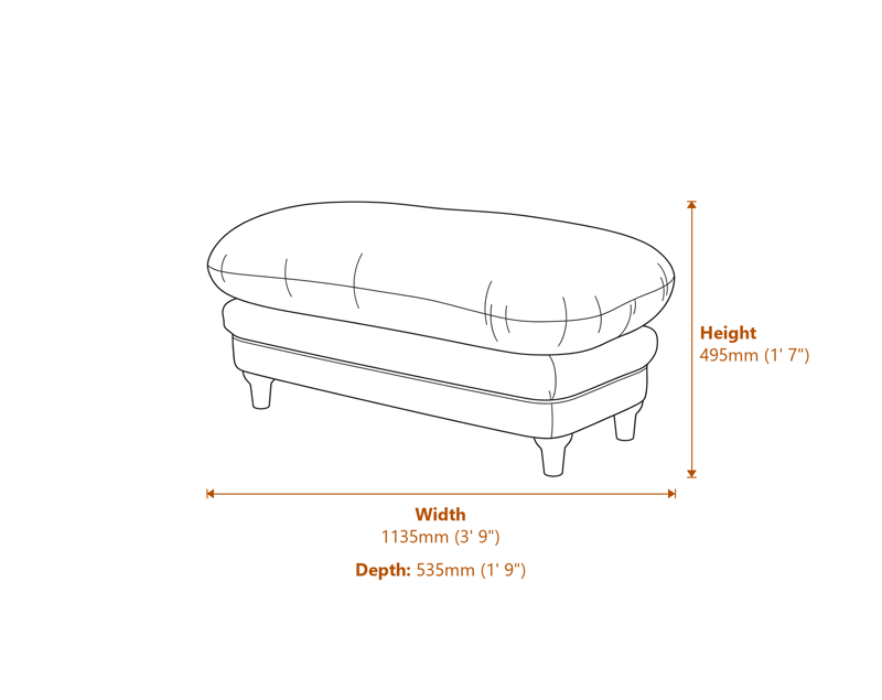 Footstools Dimensions Diagram