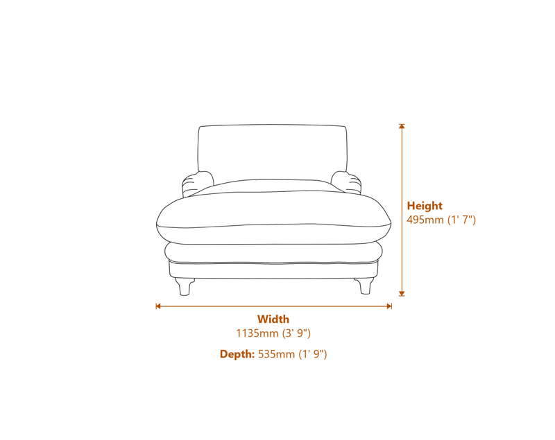 Armchairs Dimensions Diagram