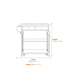 Portland Kitchen Island Black Dimensions Diagram