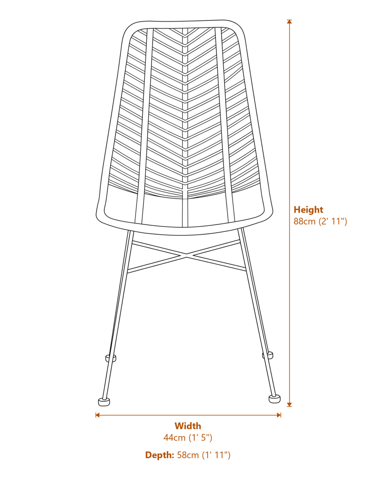Armchairs Dimensions Diagram