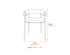 Queens Black Dining Chair Dimensions Diagram