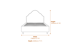 Quince Light Grey Double Bed Dimensions Diagram