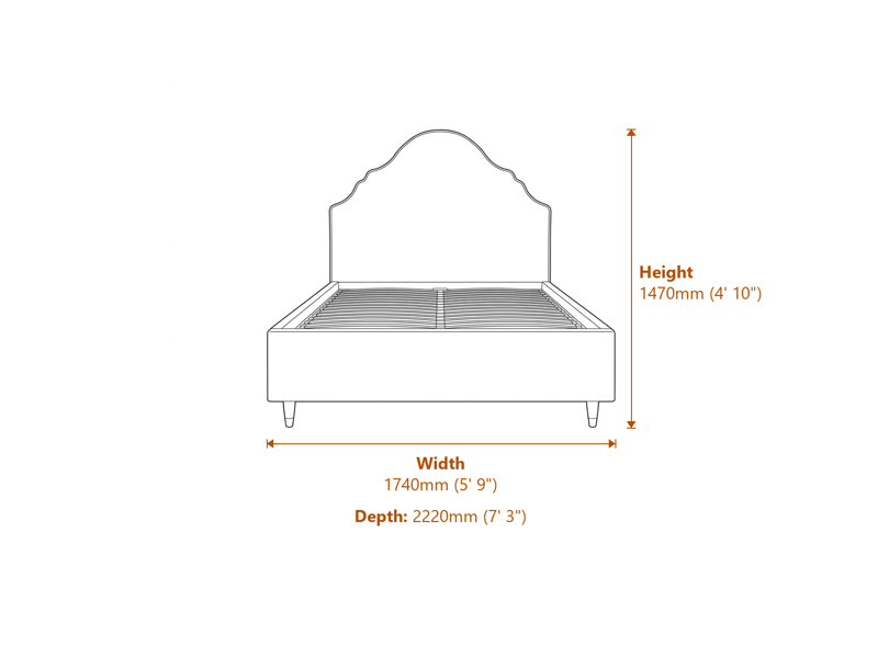 Beds & Bed Frames Dimensions Diagram