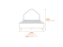 Quince Light Grey King Size Bed Dimensions Diagram
