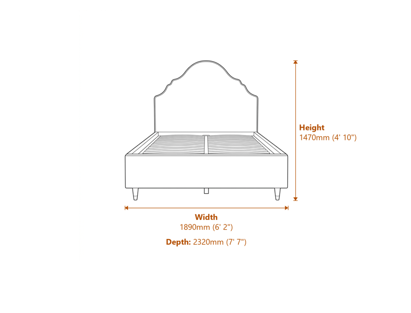 Beds & Bed Frames Dimensions Diagram