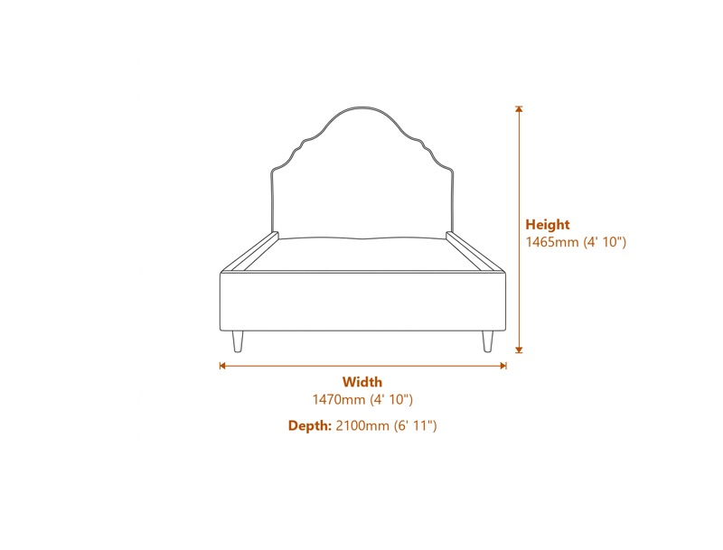 Beds & Bed Frames Dimensions Diagram