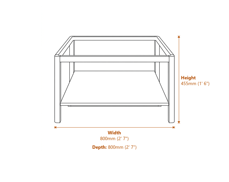 Coffee Tables Dimensions Diagram