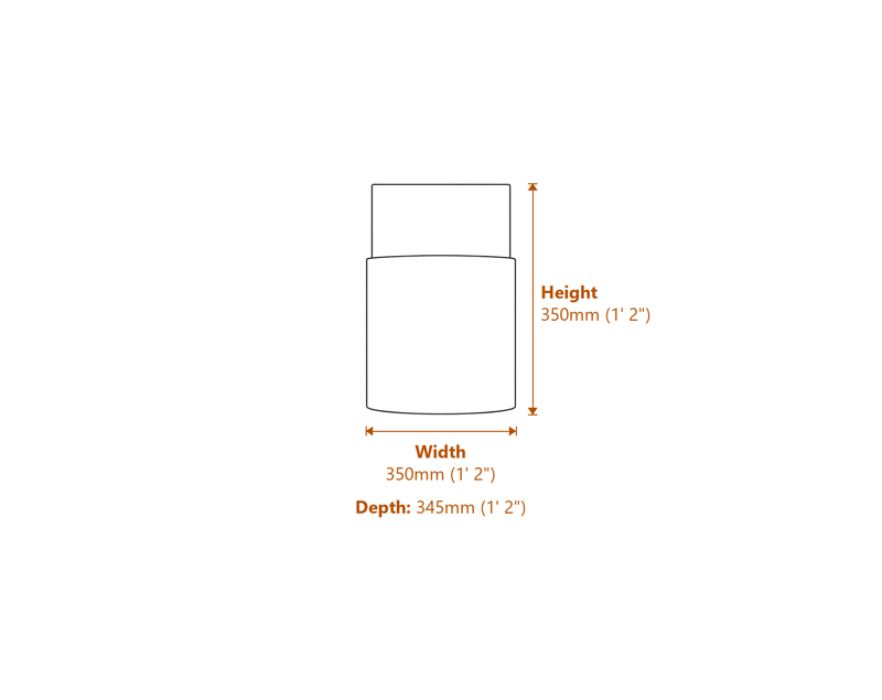 Side & Console Tables Dimensions Diagram