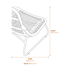 Manado Relax Natural Rattan Chair Dimensions Diagram