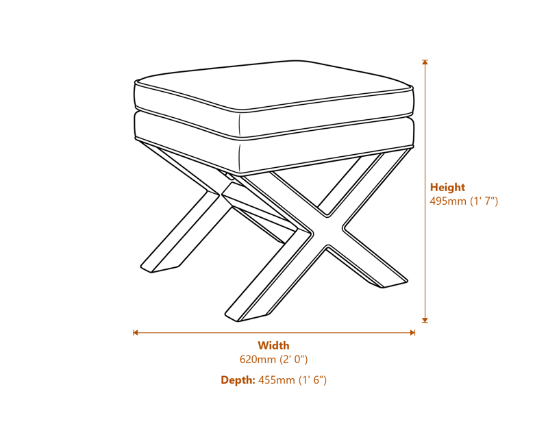 Footstools Dimensions Diagram
