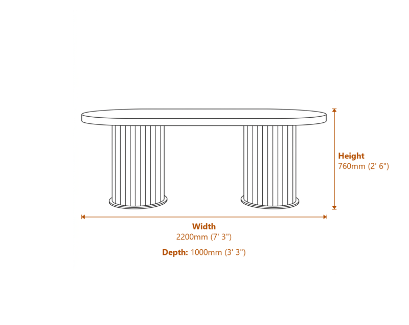 Dining Tables Dimensions Diagram
