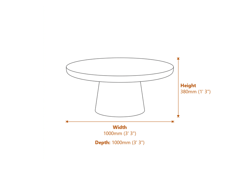 Coffee Tables Dimensions Diagram