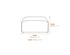 Ryder Chalk Stripe Pouffe Dimensions Diagram