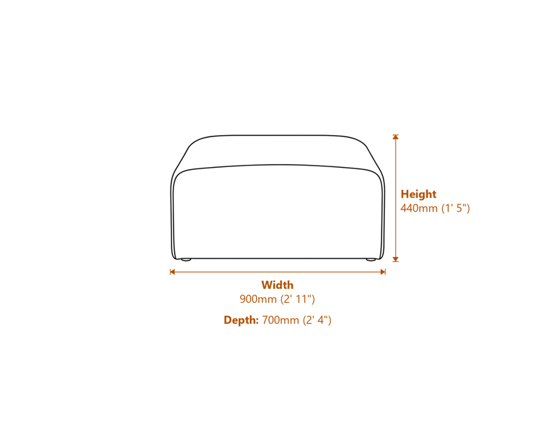 Footstools Dimensions Diagram