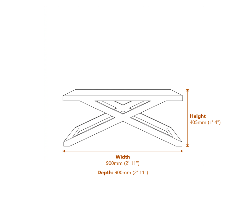 Coffee Tables Dimensions Diagram