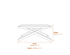Sage Blonde Coffee Table Large Dimensions Diagram