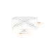 Sage Blonde Coffee Table Small Dimensions Diagram