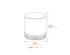 Santos Small Brick Pouffe Dimensions Diagram