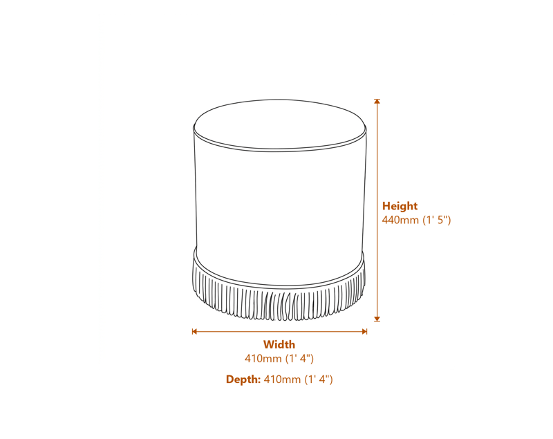 Footstools Dimensions Diagram