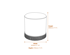 Santos Small French Blue Pouffe Dimensions Diagram
