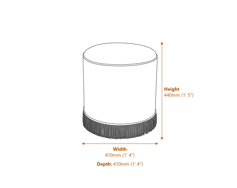Footstools Dimensions Diagram