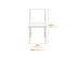Scout White Dining Chair Dimensions Diagram