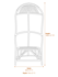 Manado High Back Natural Rattan Chair Dimensions Diagram