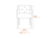 Shay Anthracite Winged Chair with Arms Dimensions Diagram