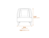 Sofia Ivory Chair Dimensions Diagram