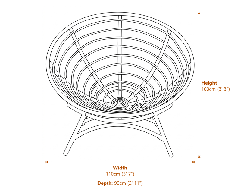 Armchairs Dimensions Diagram
