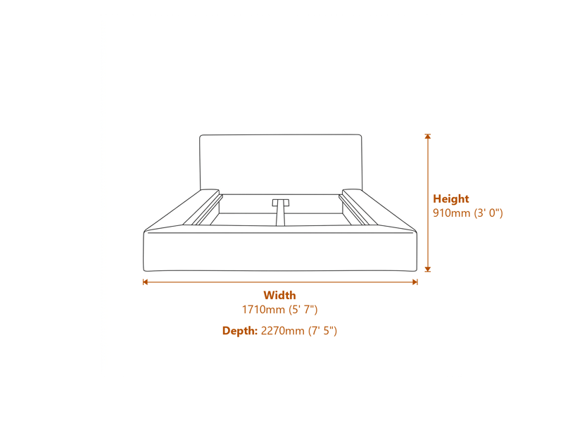 Beds & Bed Frames Dimensions Diagram