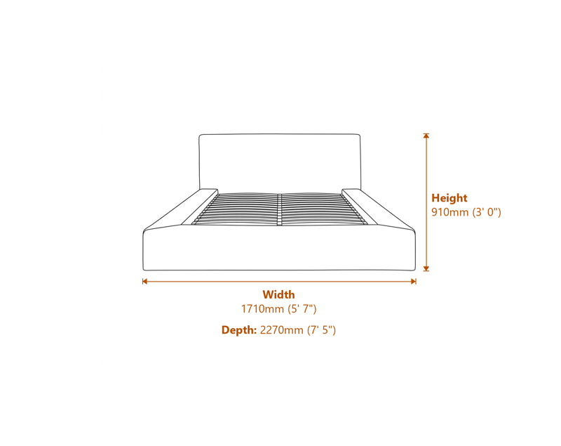 Beds & Bed Frames Dimensions Diagram