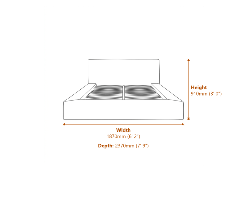 Beds & Bed Frames Dimensions Diagram