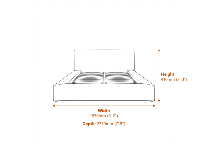 Beds & Bed Frames Dimensions Diagram