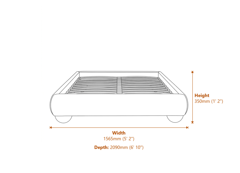 Beds & Bed Frames Dimensions Diagram