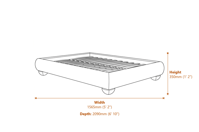 Beds & Bed Frames Dimensions Diagram