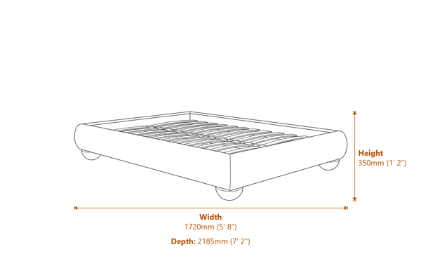 Soller Porridge King Size Bed Dimensions Diagram