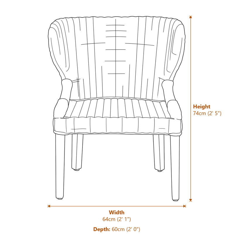 Armchairs Dimensions Diagram