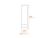 Stockholm Chevron 1 Dr Bedside Cabinet Dimensions Diagram