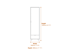 Stockholm Chevron 1 Door Wardrobe Dimensions Diagram