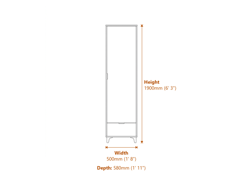 Wardrobes Dimensions Diagram