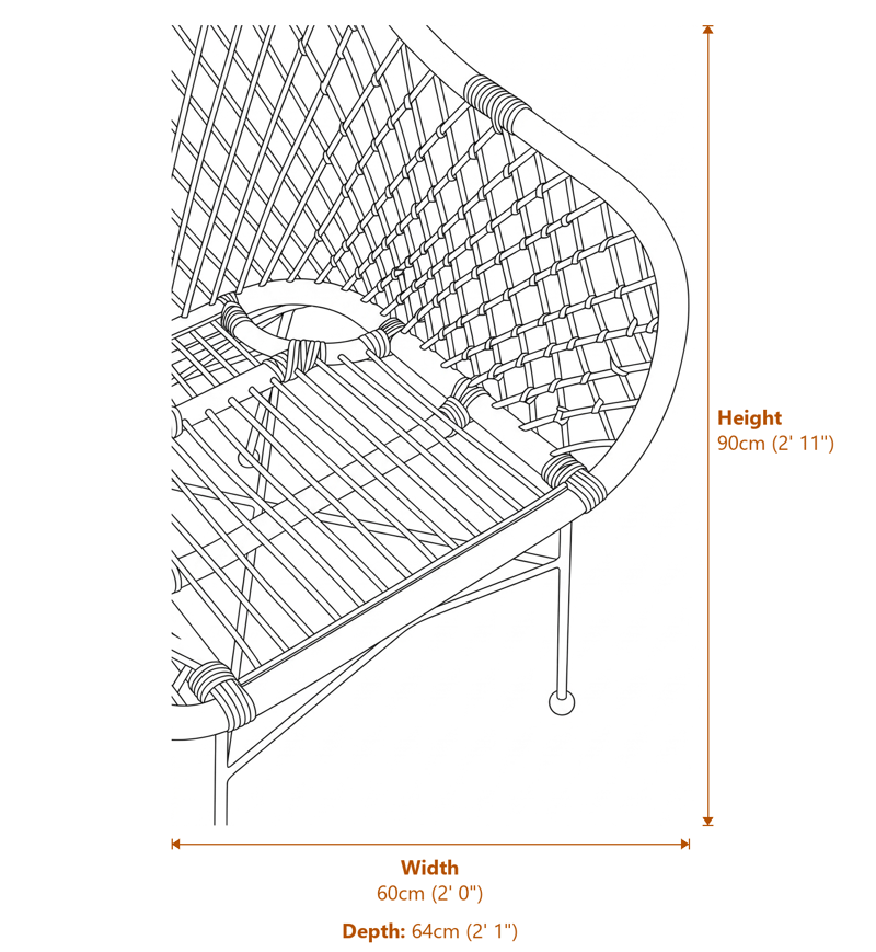 Armchairs Dimensions Diagram