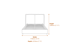 Sunday Deep Grey Double Bed Dimensions Diagram